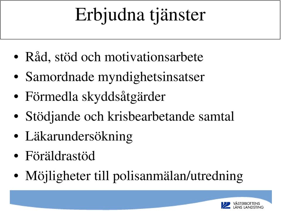 Stödjande och krisbearbetande samtal