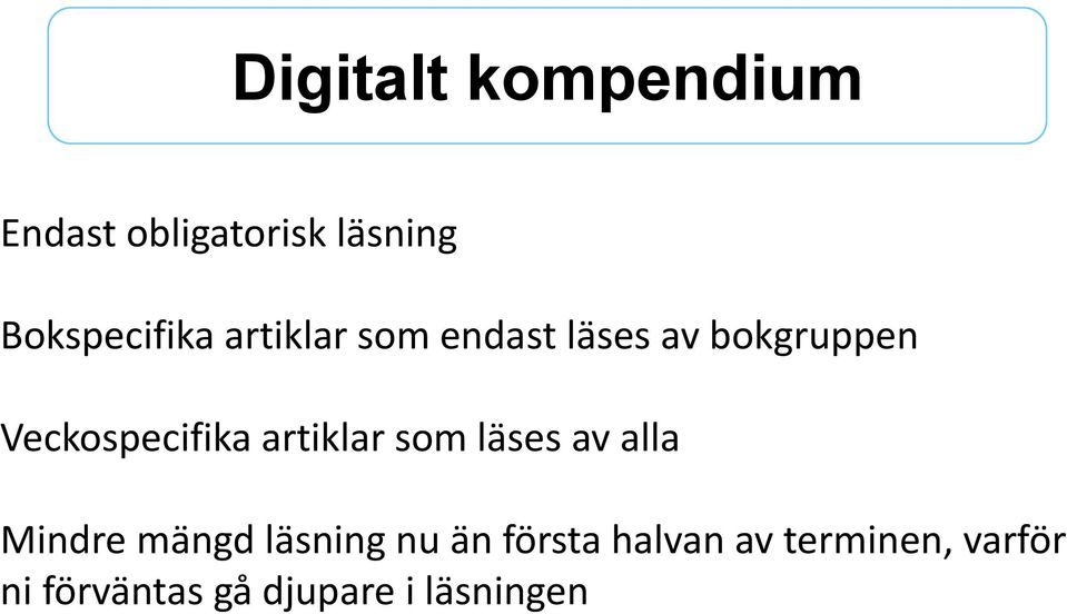 Veckospecifika artiklar som läses av alla Mindre mängd