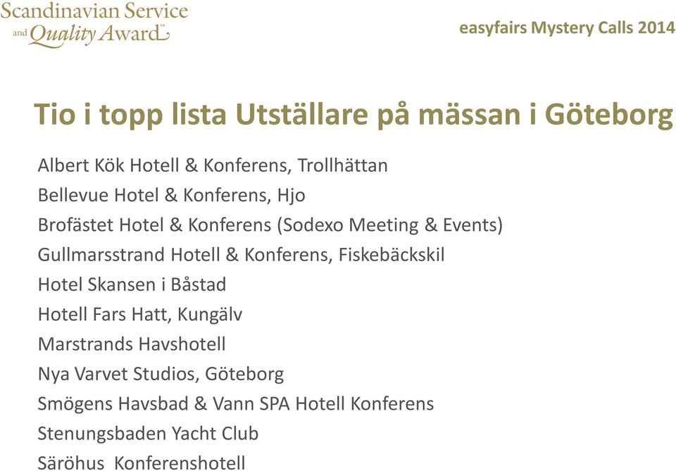 Konferens, Fiskebäckskil Hotel Skansen i Båstad Hotell Fars Hatt, Kungälv Marstrands Havshotell Nya