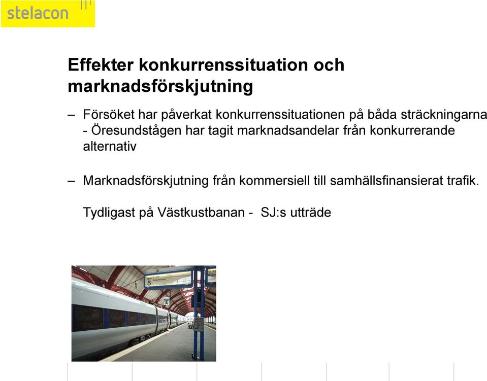 marknadsandelar från konkurrerande alternativ Marknadsförskjutning från