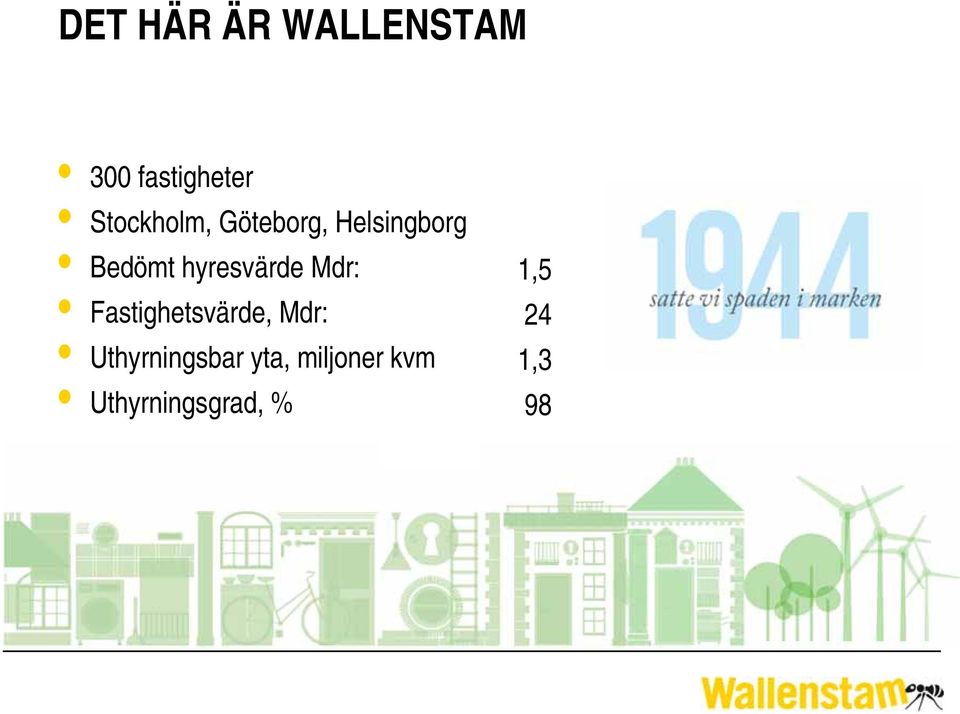 hyresvärde Mdr: Fastighetsvärde, Mdr: