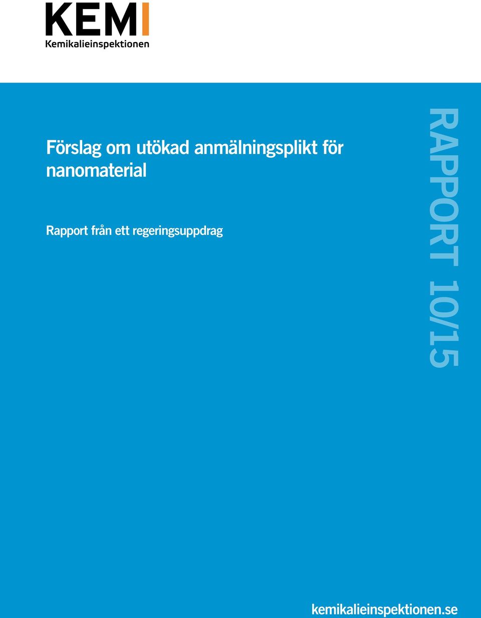nanomaterial Rapport från ett