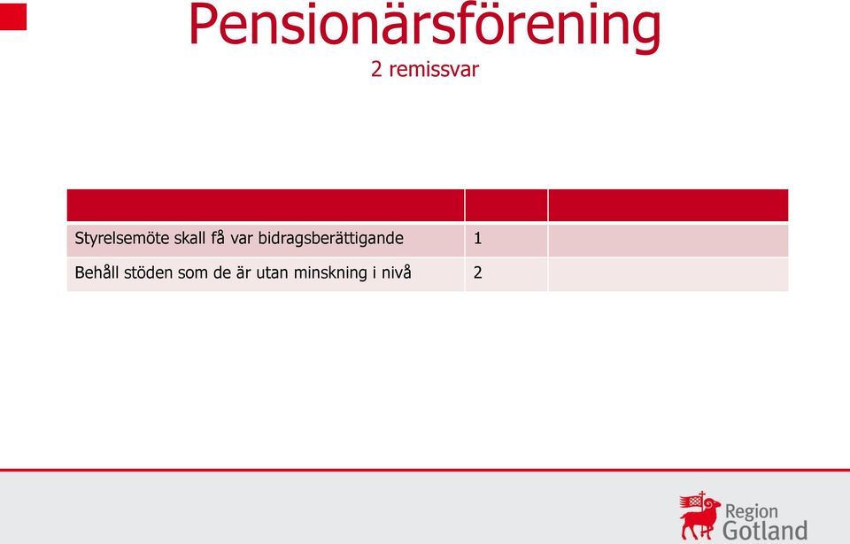 bidragsberättigande 1 Behåll