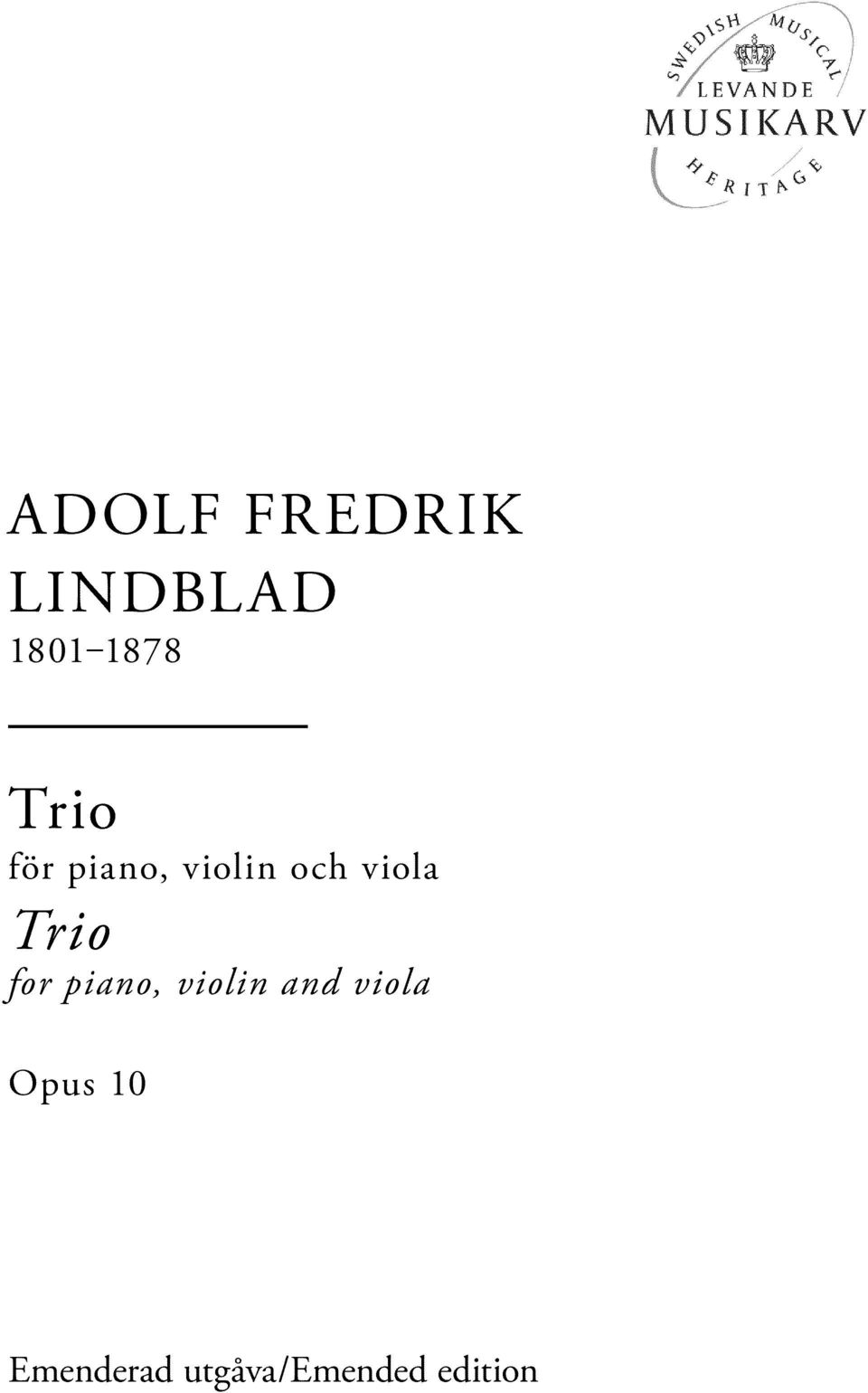 Trio for piano, violin and viola