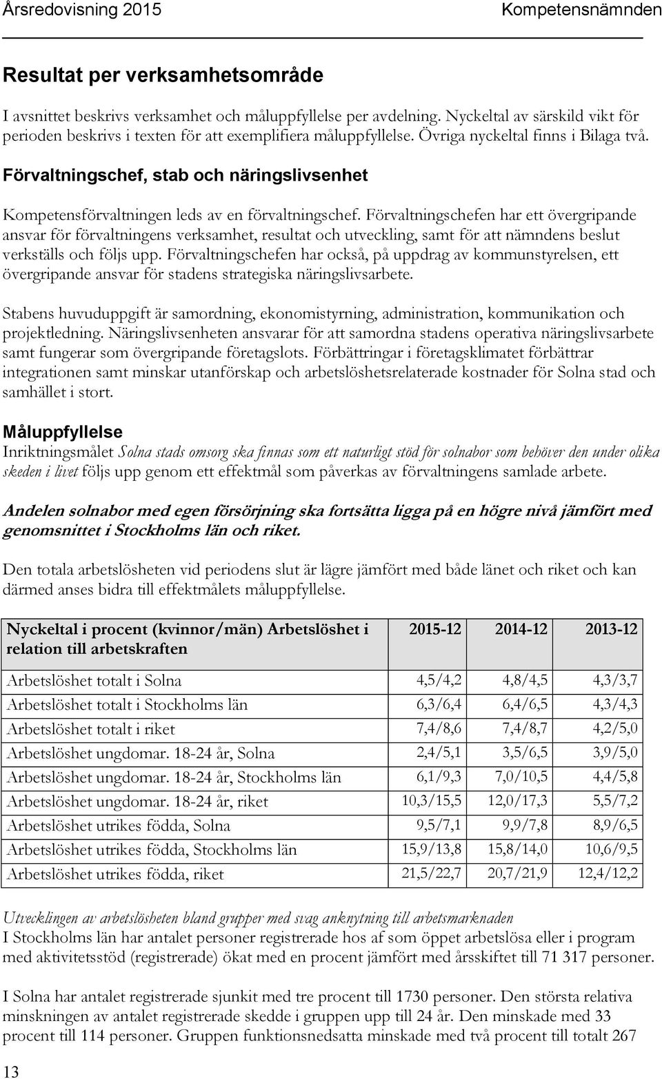 Förvaltningschefen har ett övergripande ansvar för förvaltningens verksamhet, resultat och utveckling, samt för att nämndens beslut verkställs och följs upp.