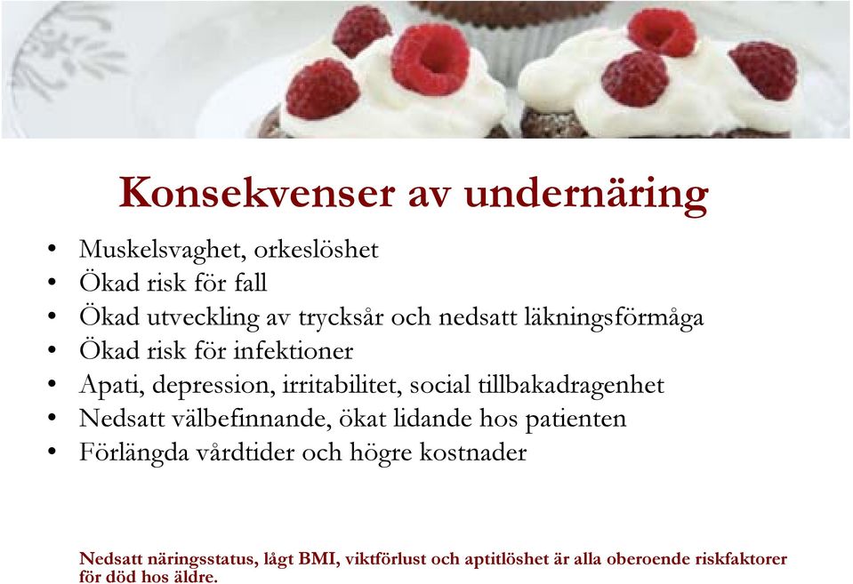 tillbakadragenhet Nedsatt välbefinnande, ökat lidande hos patienten Förlängda vårdtider och högre