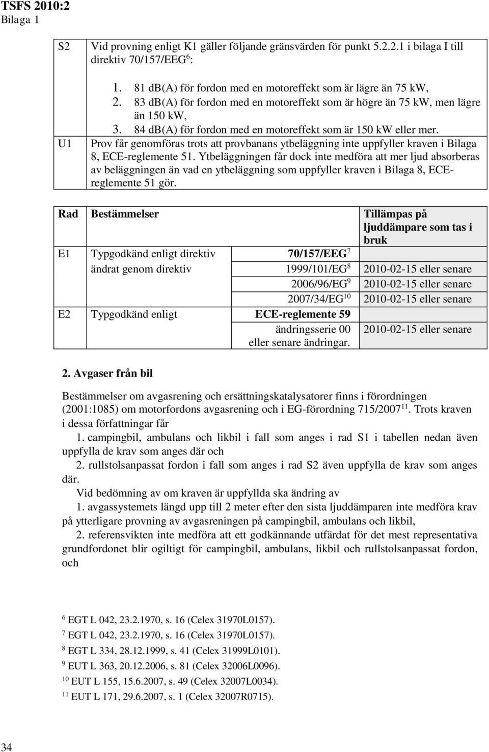 Prov får genomföras trots att provbanans ytbeläggning inte uppfyller kraven i Bilaga 8, ECE-reglemente 51.