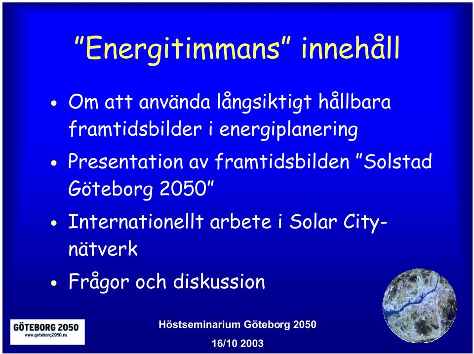 Presentation av framtidsbilden Solstad Göteborg 2050