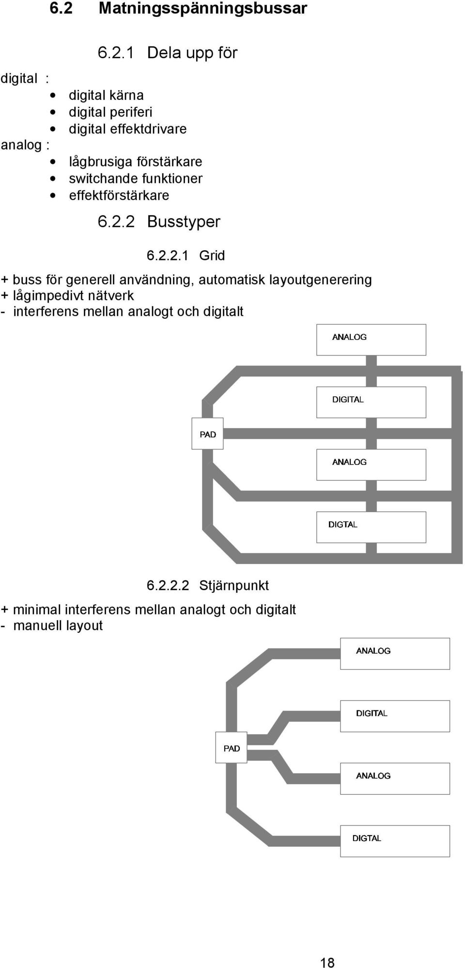 2 Busstyper 6.2.2.1 Grid + buss för generell användning, automatisk layoutgenerering + lågimpedivt