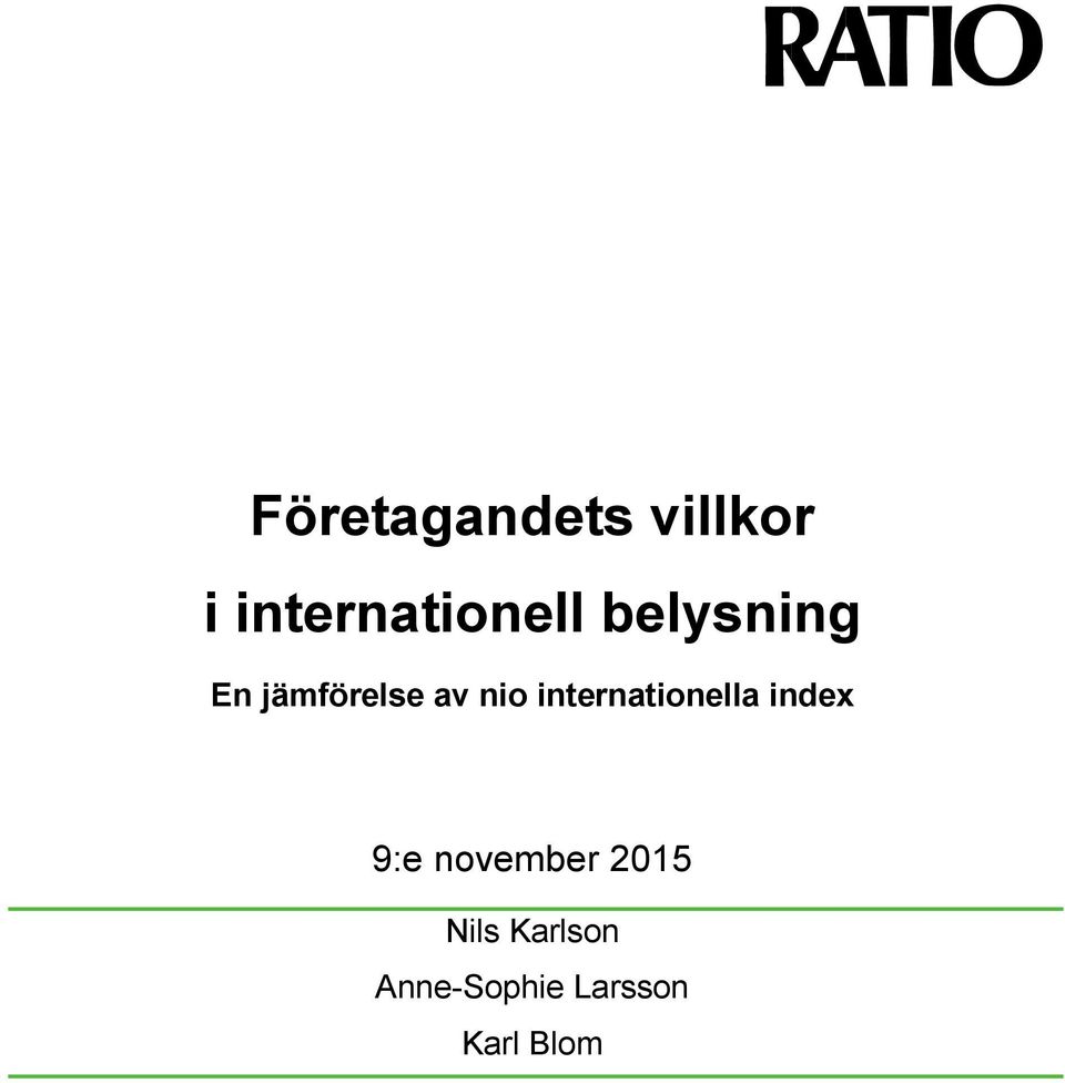 jämförelse av nio internationella