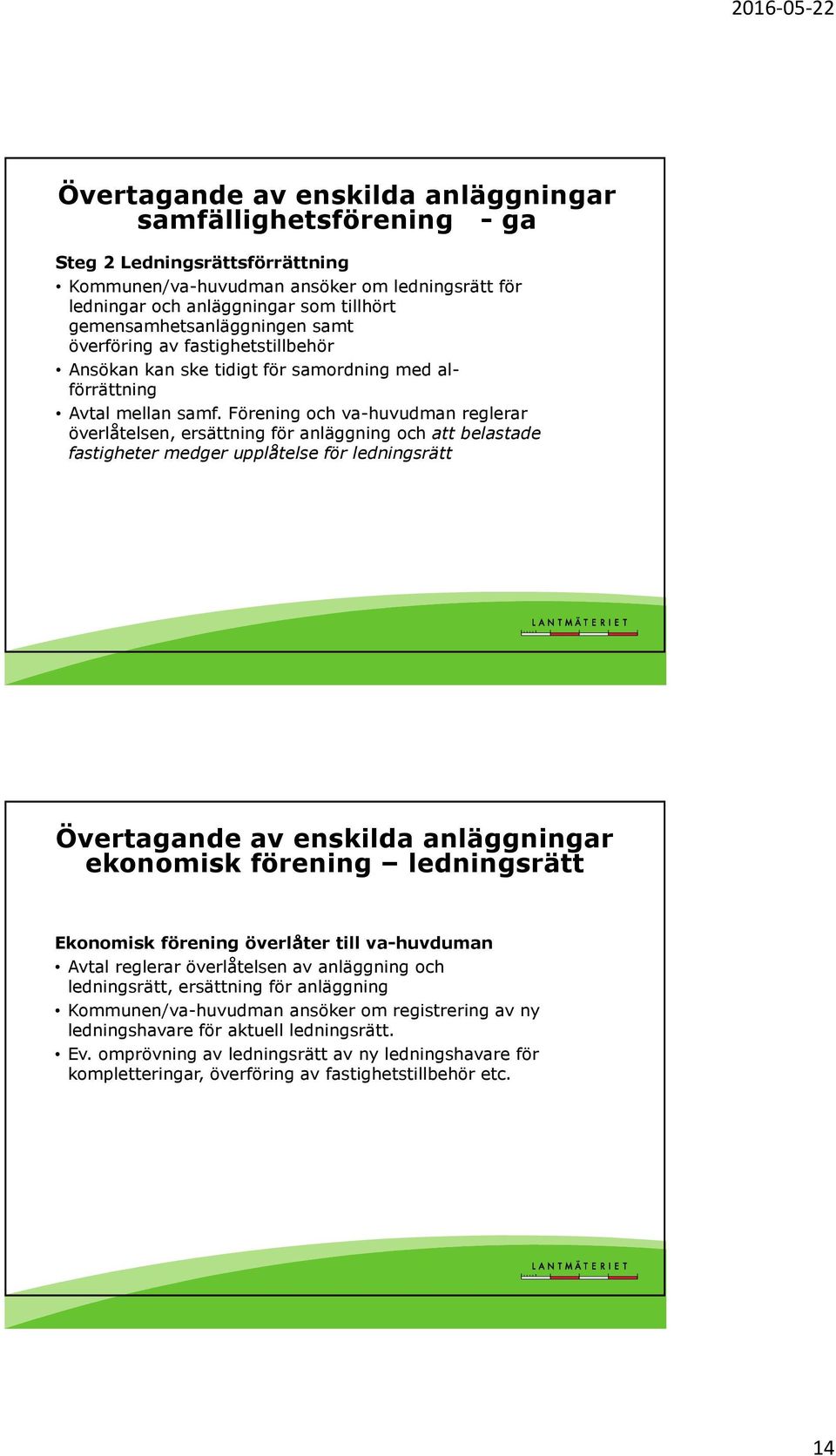 Förening och va-huvudman reglerar överlåtelsen, ersättning för anläggning och att belastade fastigheter medger upplåtelse för ledningsrätt Övertagande av enskilda anläggningar ekonomisk förening