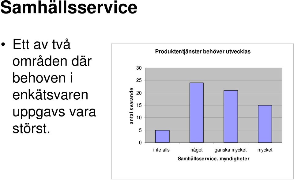 antal svarande 30 25 20 15 10 5 0 Produkter/tjänster