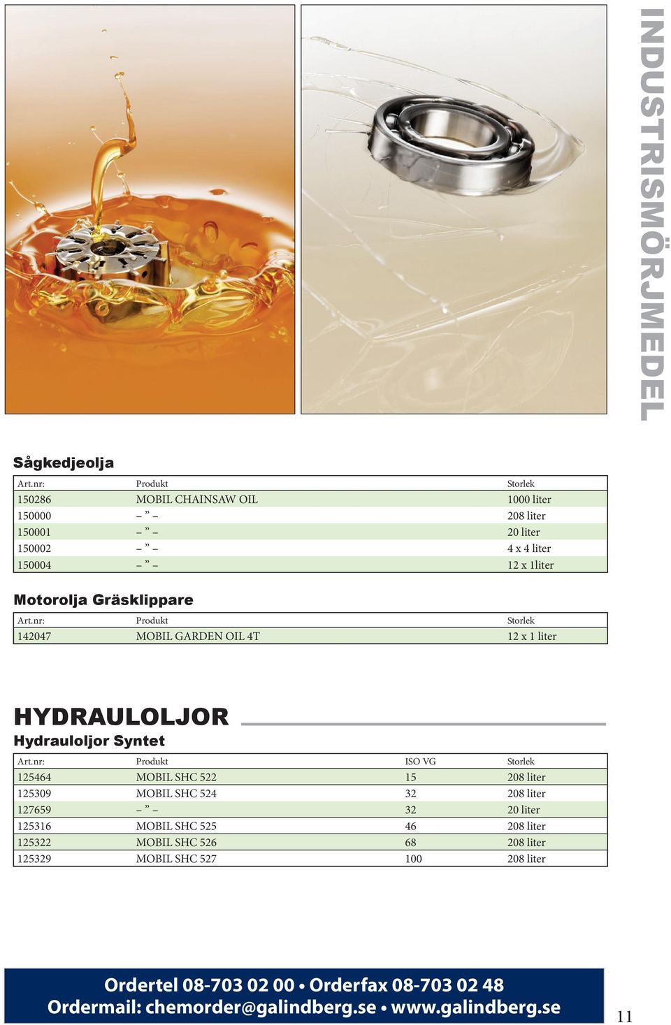 nr: Produkt Storlek 142047 MOBIL GARDEN OIL 4T 12 x 1 liter INDUSTRISMÖRJMEDEL HYDRAULOLJOR Hydrauloljor Syntet Art.