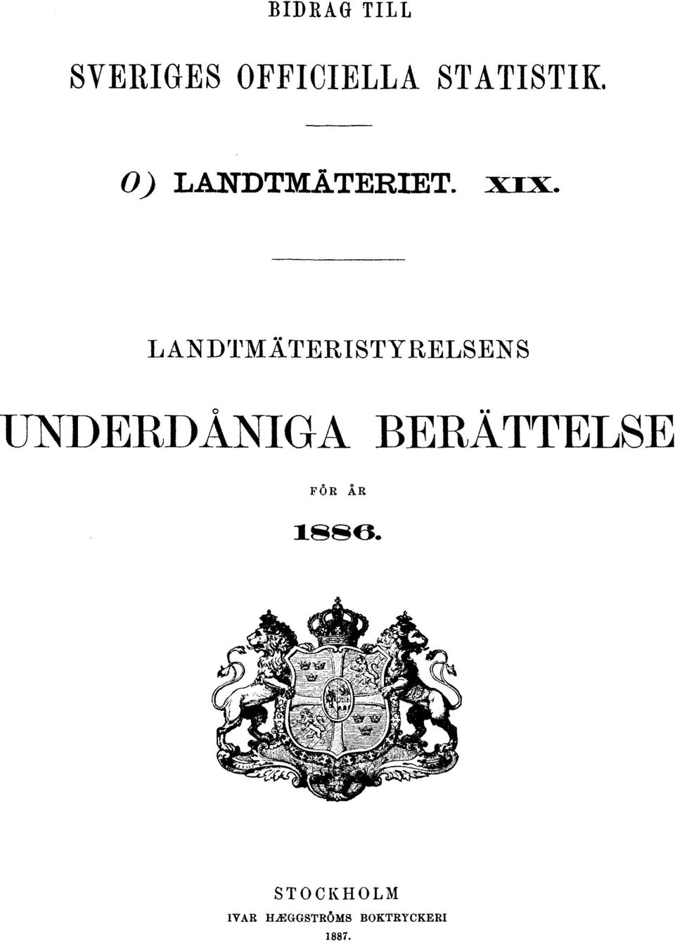 LANDTMÄTERISTYRELSENS UNDERDÅNIGA