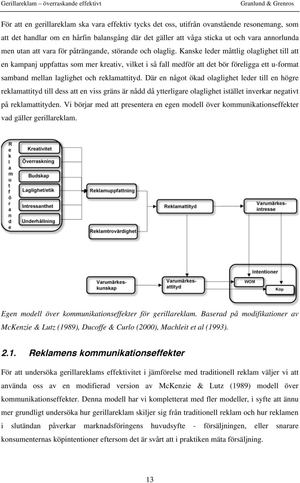 Kanske leder måttlig olaglighet till att en kampanj uppfattas som mer kreativ, vilket i så fall medför att det bör föreligga ett u-format samband mellan laglighet och reklamattityd.