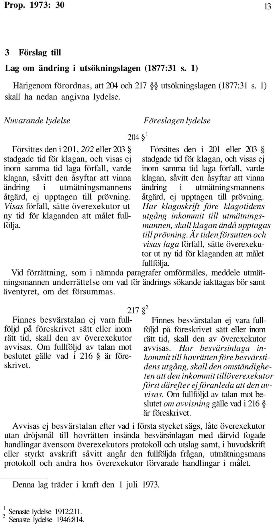 ej upptagen till prövning. Visas förfall, sätte överexekutor ut ny tid för klaganden att målet fullfölja.