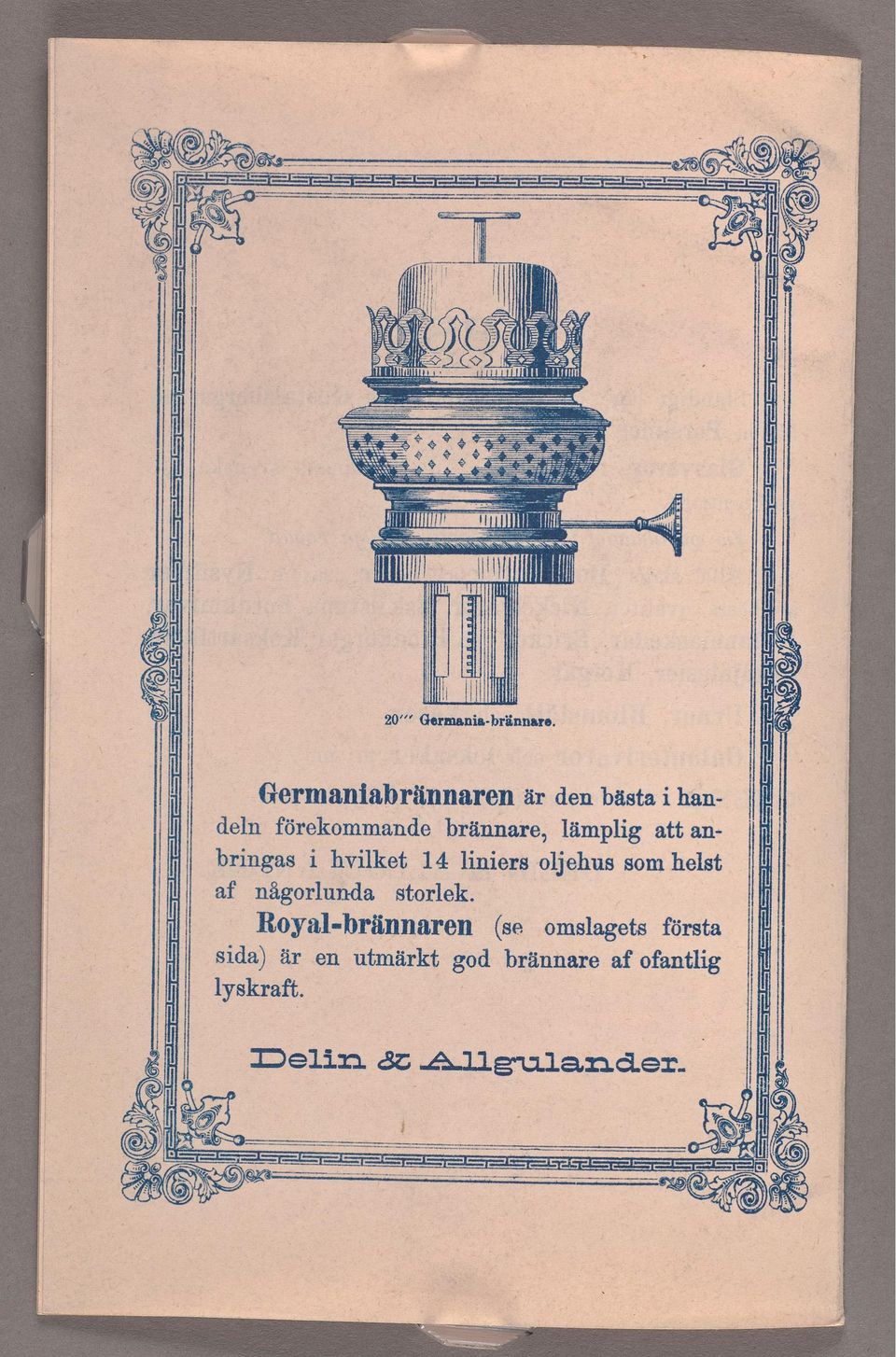 Royalbrännaren sda) yskraft.