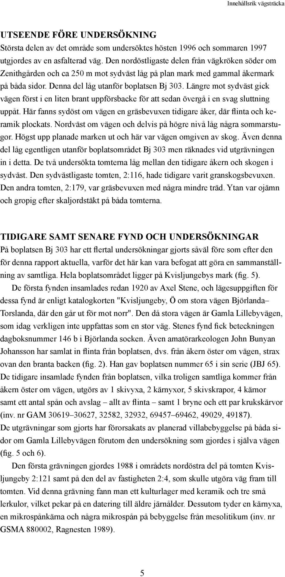 Längre mot sydväst gick vägen först i en liten brant uppförsbacke för att sedan övergå i en svag sluttning uppåt.