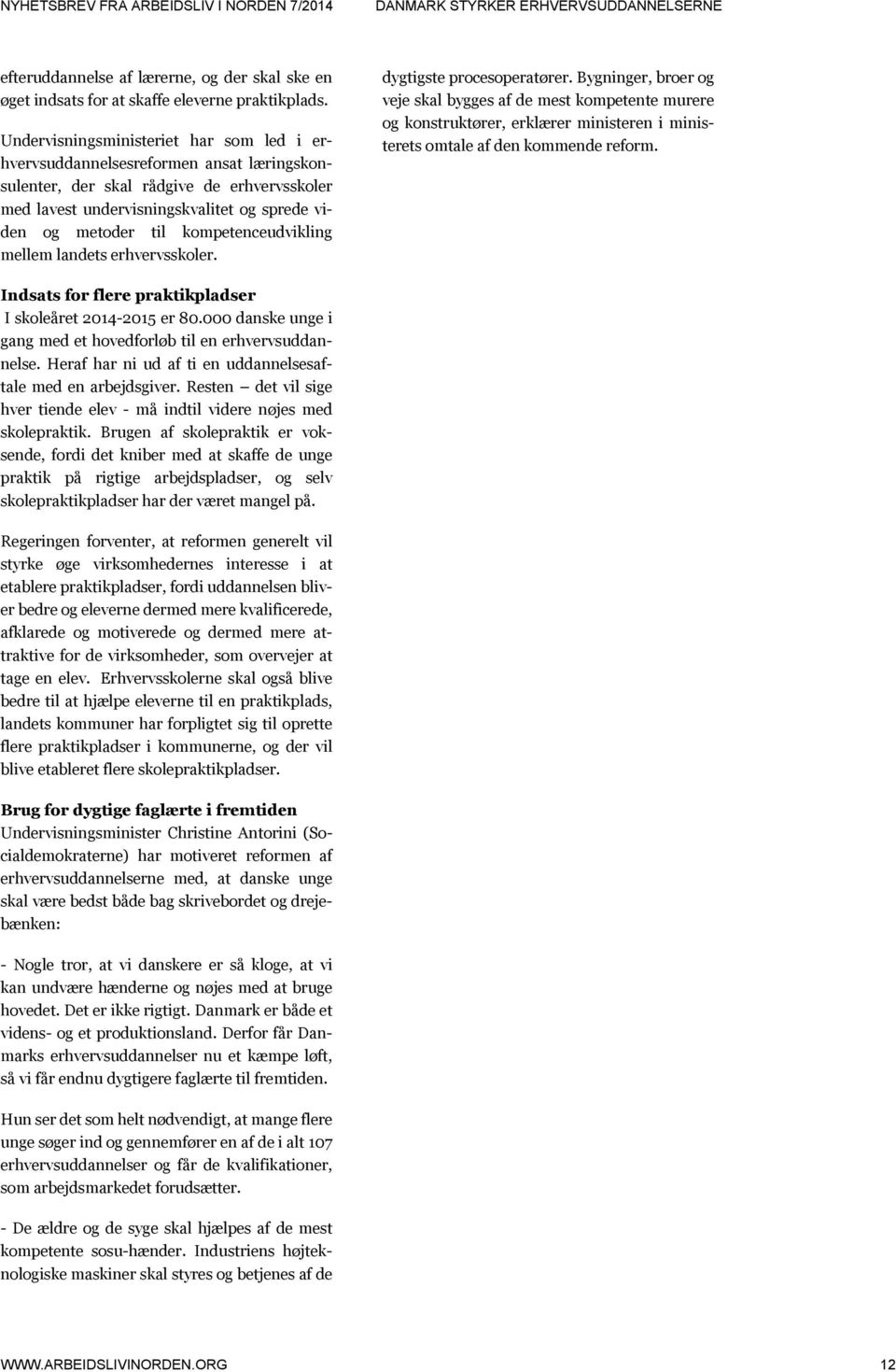 kompetenceudvikling mellem landets erhvervsskoler. dygtigste procesoperatører.