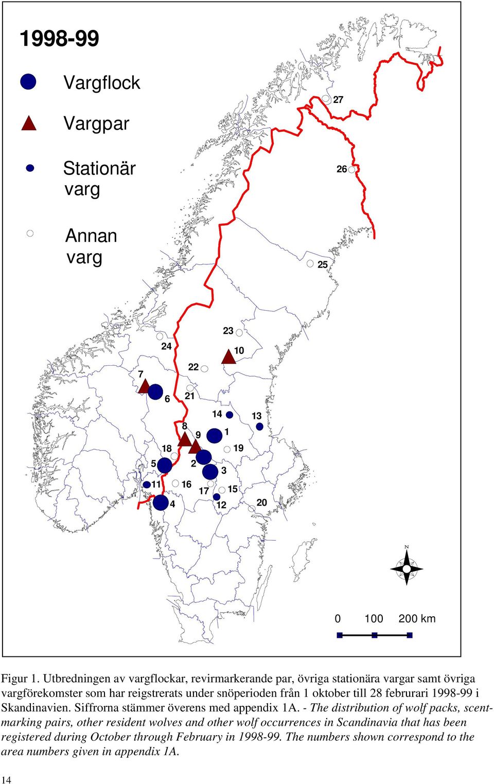 28 februrari 1998-99 i Skandinavien. Siffrorna stämmer överens med appendix 1A.