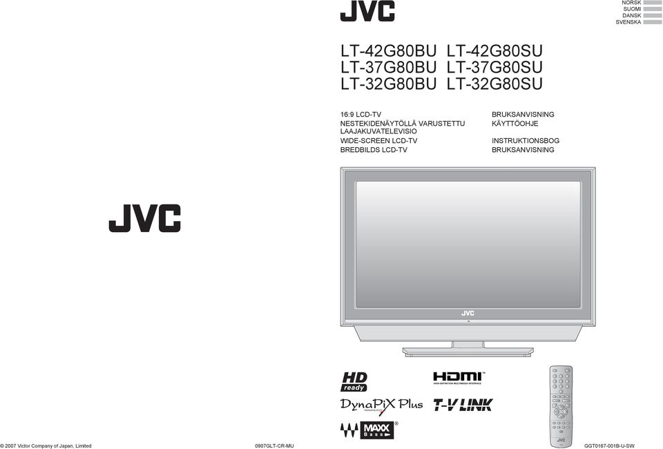 KÄYTTÖOHJE LAAJAKUVATELEVISIO WE-SCREEN LCD- INSTRUKTIONSBOG
