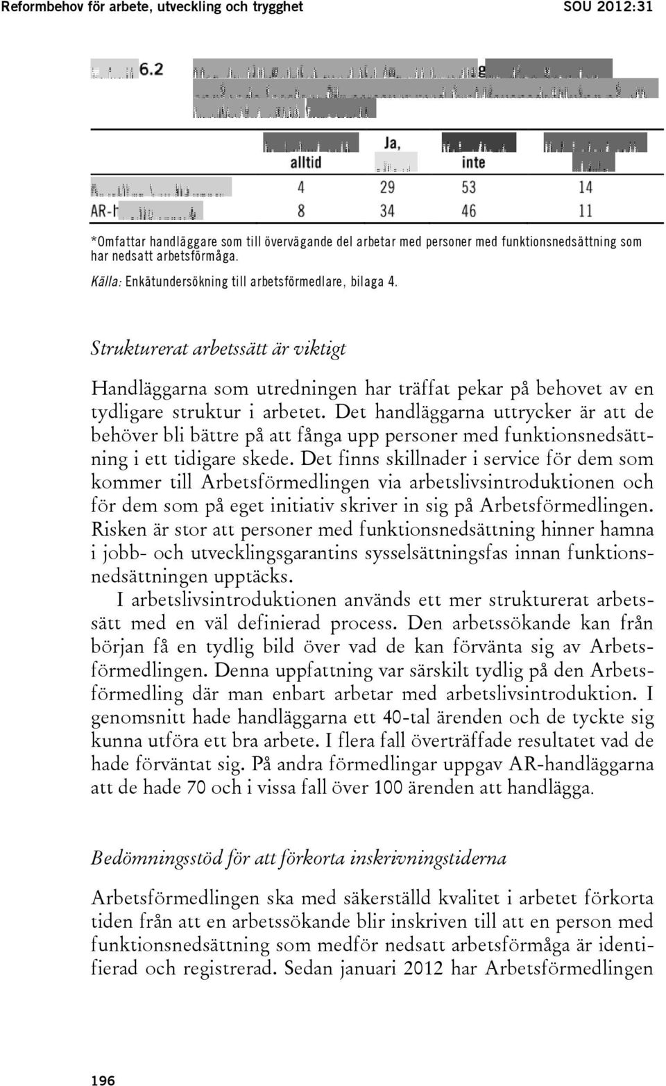 Det handläggarna uttrycker är att de behöver bli bättre på att fånga upp personer med funktionsnedsättning i ett tidigare skede.