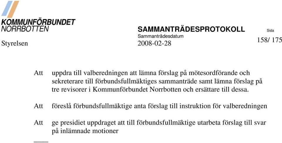 och ersättare till dessa.