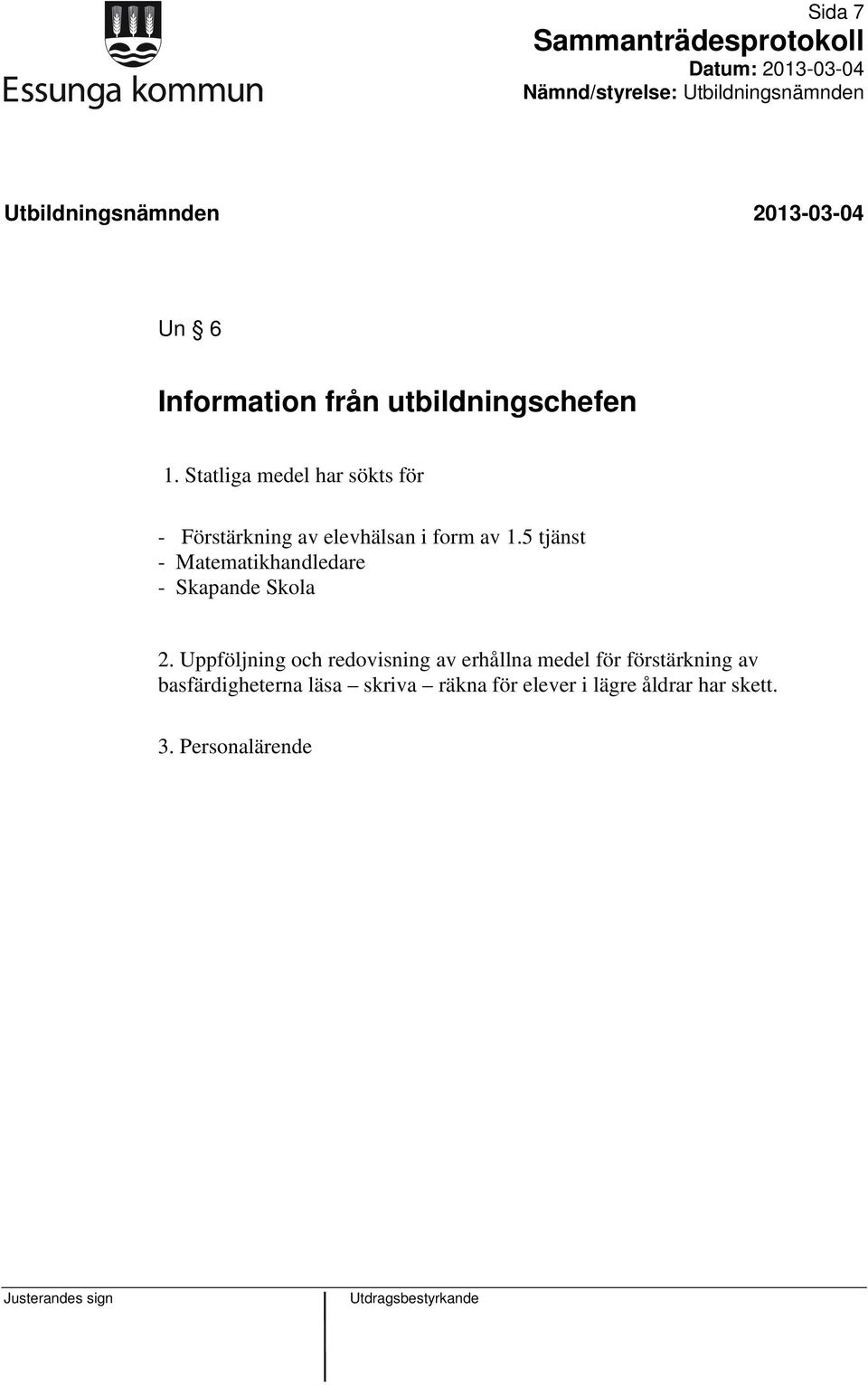 5 tjänst - Matematikhandledare - Skapande Skola 2.