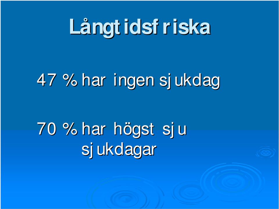 sjukdag 70 % har