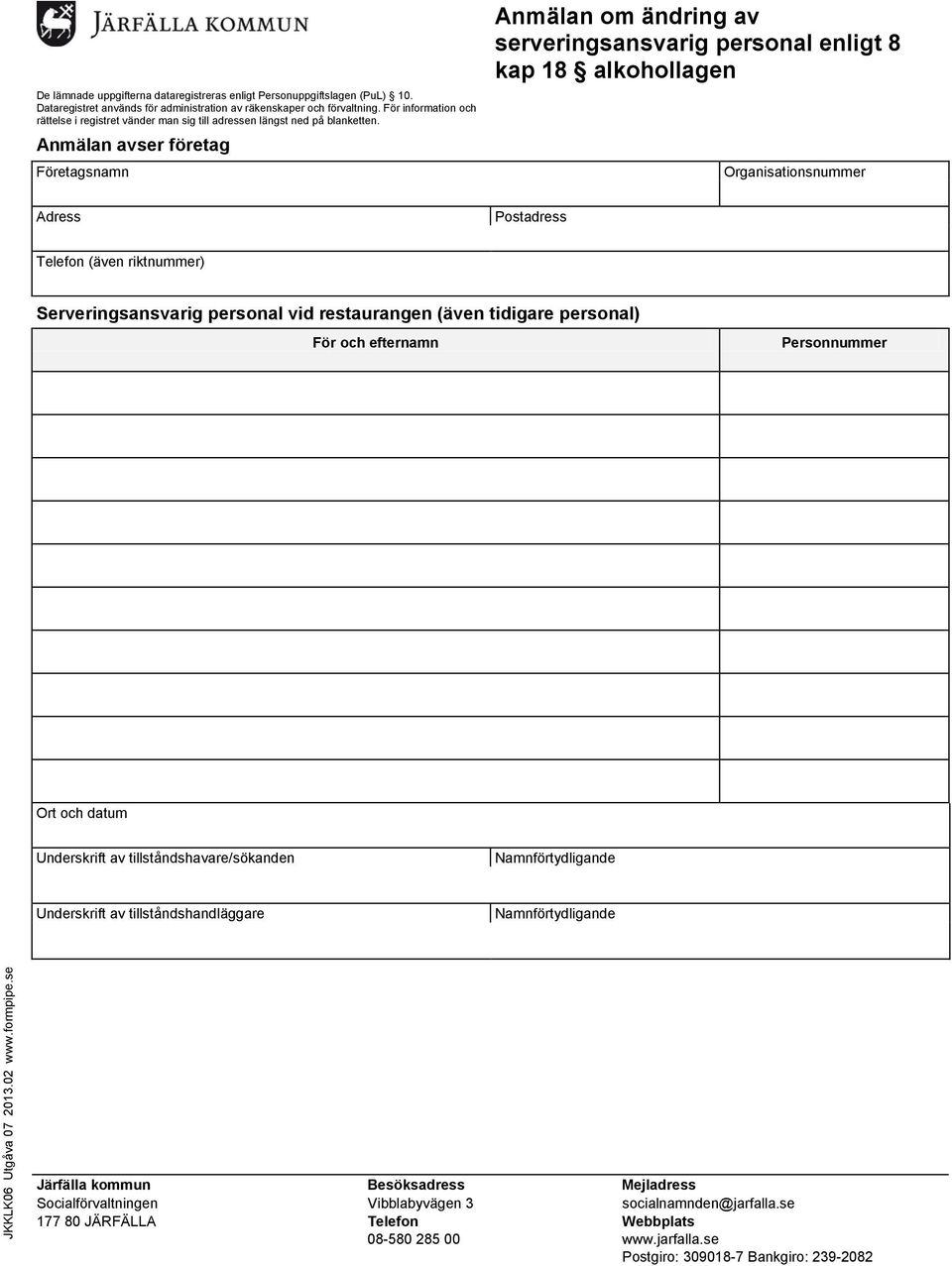 personal vid restaurangen (även tidigare personal)
