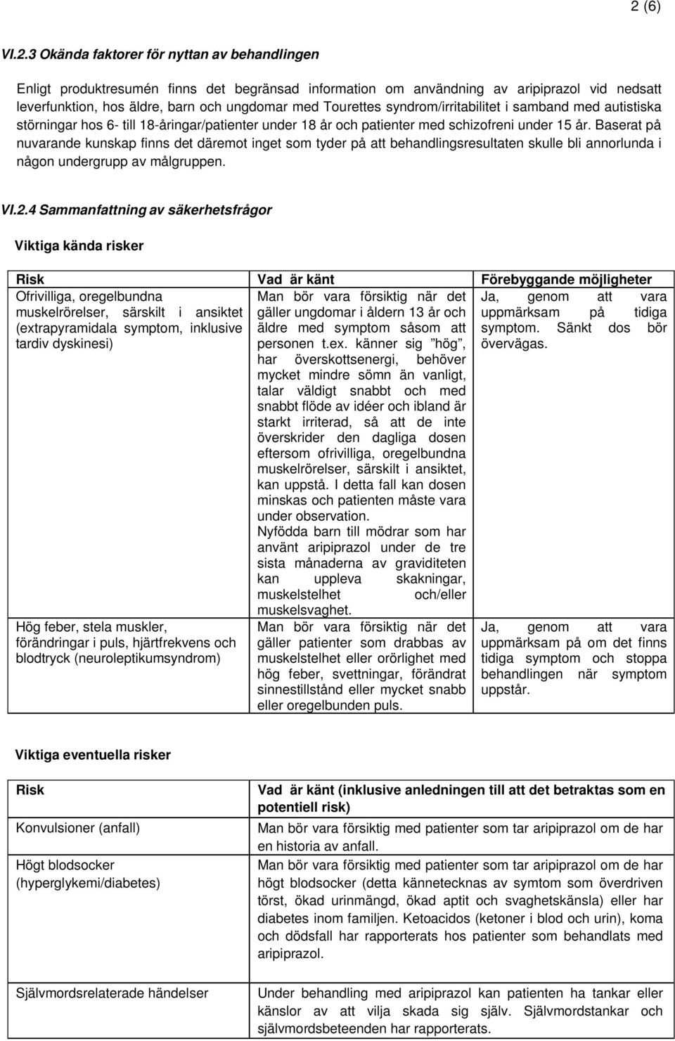 Baserat på nuvarande kunskap finns det däremot inget som tyder på att behandlingsresultaten skulle bli annorlunda i någon undergrupp av målgruppen. VI.2.