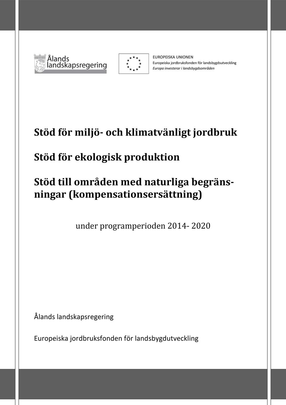 Stöd till områden med naturliga begränsningar (kompensationsersättning) under