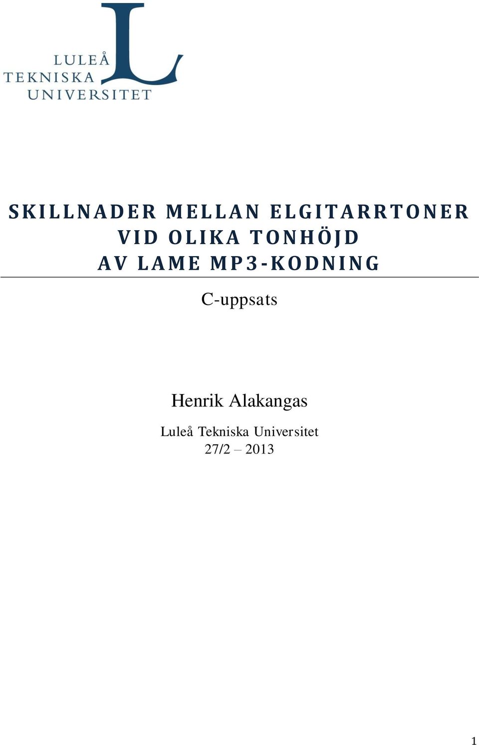 A M E M P 3 - K O D N I N G C-uppsats Henrik