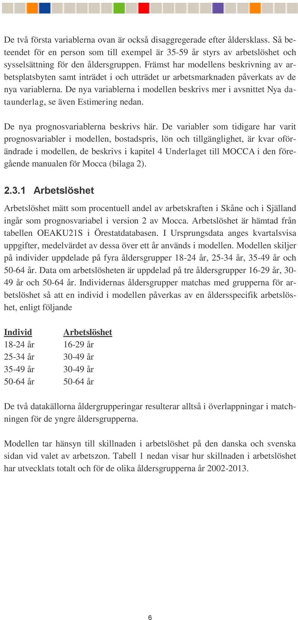 De nya variablerna i modellen beskrivs mer i avsnittet Nya dataunderlag, se även Estimering nedan. De nya prognosvariablerna beskrivs här.