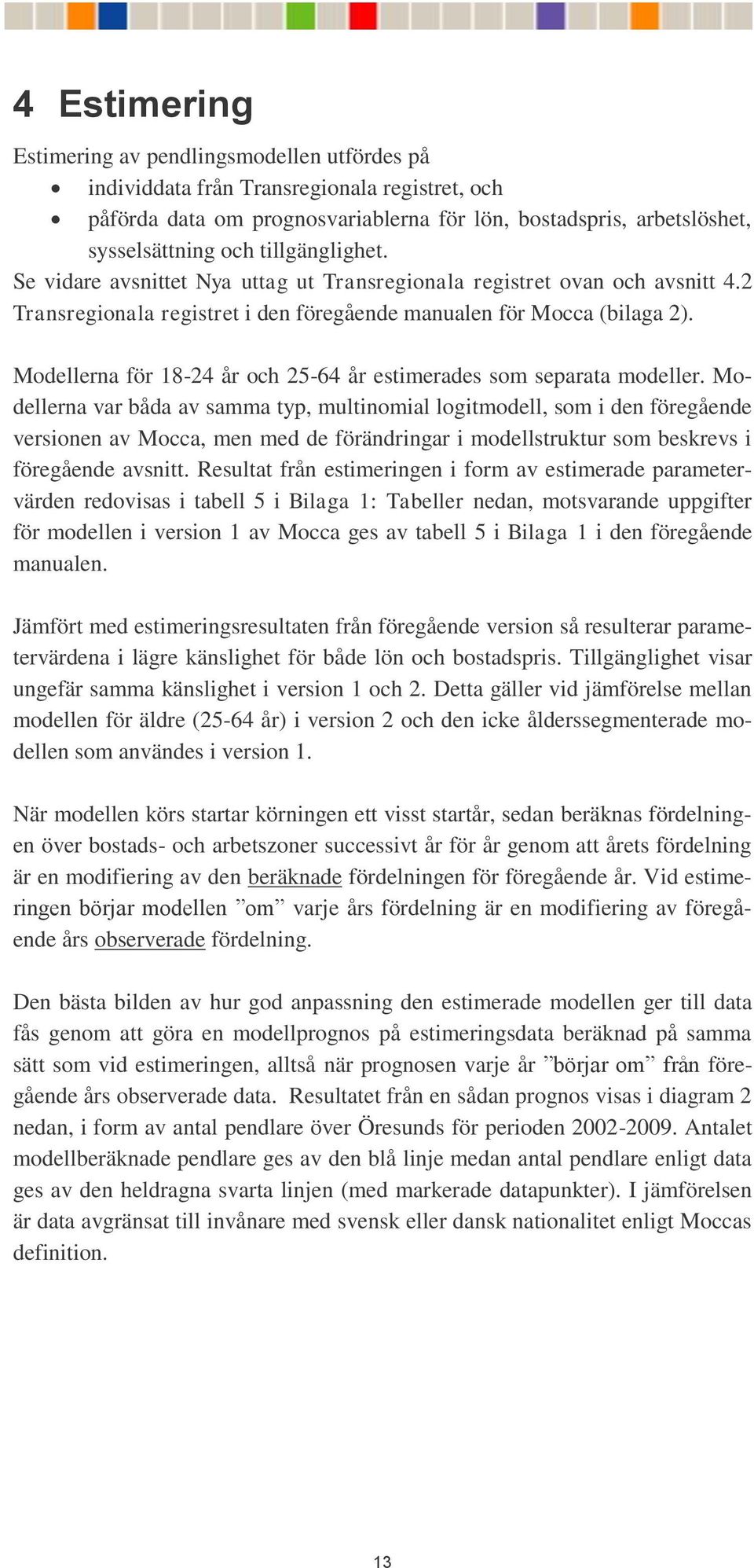 Modellerna för 18-24 år och 25-64 år estimerades som separata modeller.