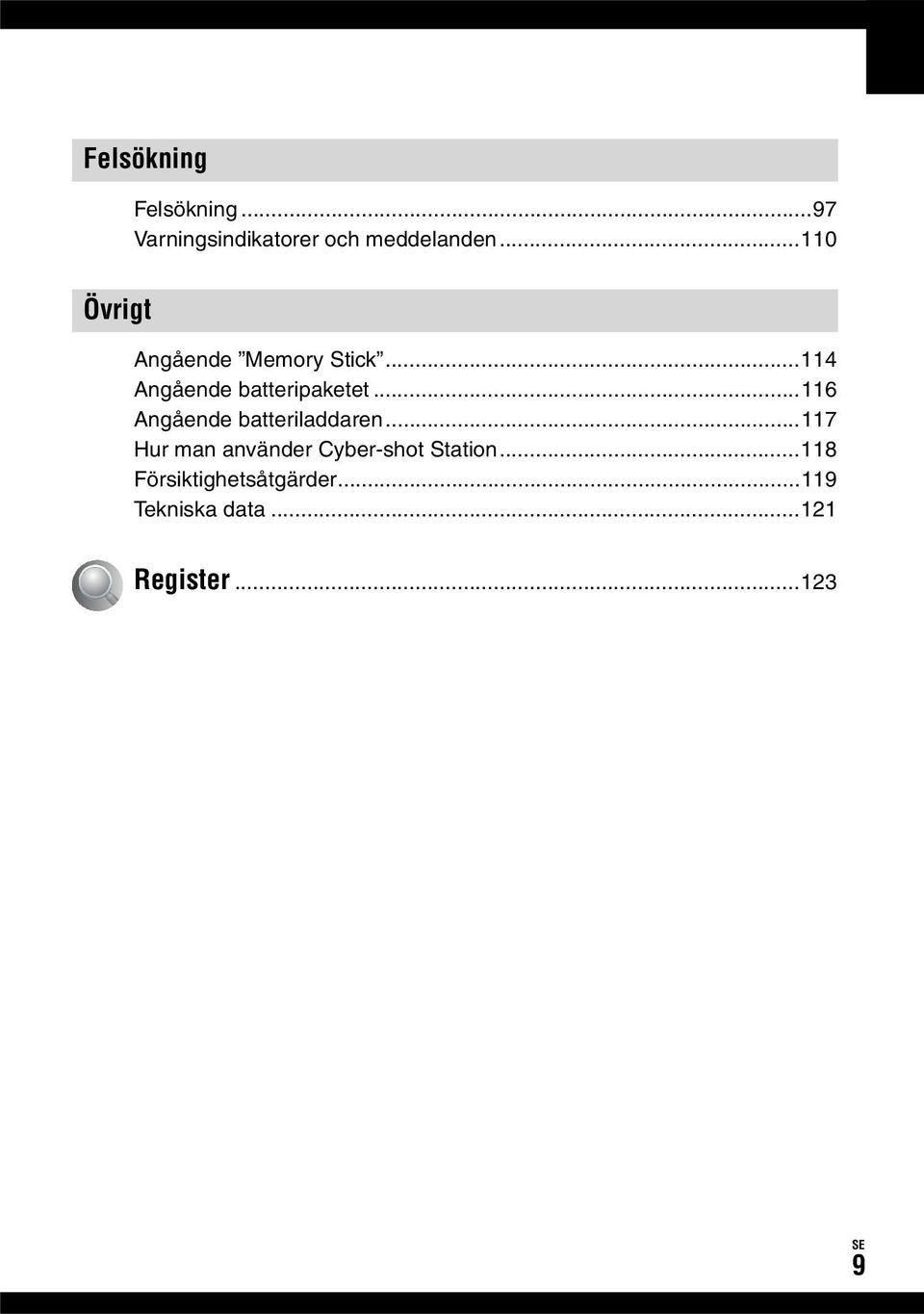 ..116 Angående batteriladdaren.