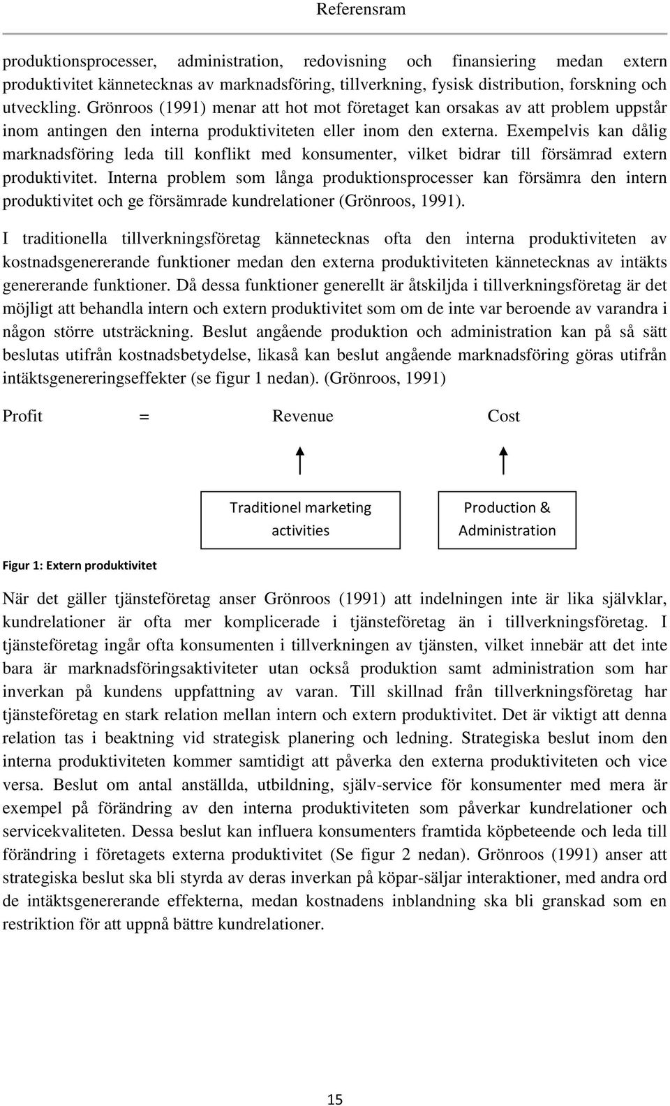 Exempelvis kan dålig marknadsföring leda till konflikt med konsumenter, vilket bidrar till försämrad extern produktivitet.