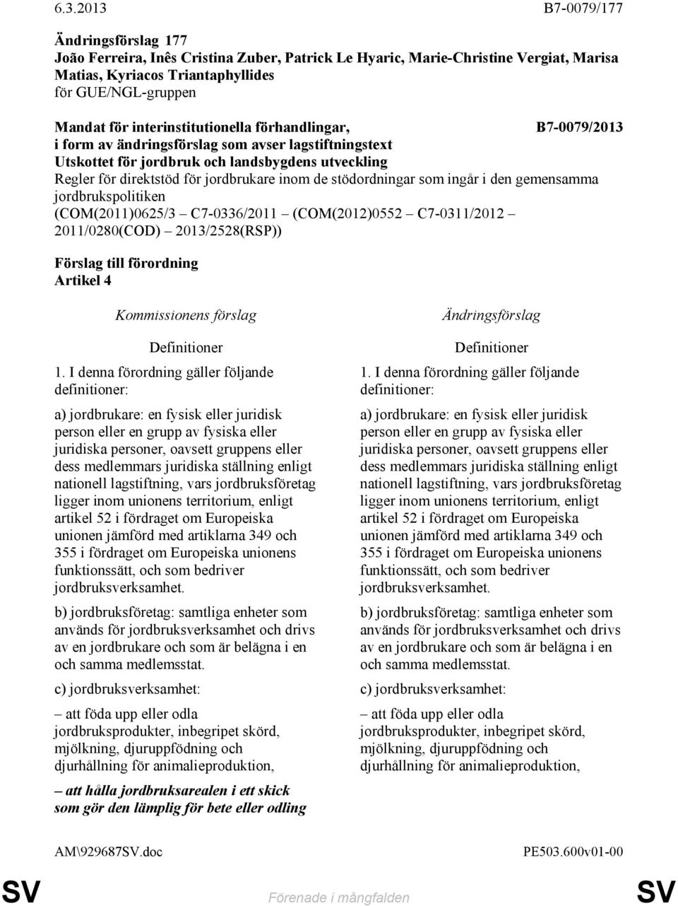 stödordningar som ingår i den gemensamma jordbrukspolitiken (COM(2011)0625/3 C7-0336/2011 (COM(2012)0552 C7-0311/2012 2011/0280(COD) 2013/2528(RSP)) Förslag till förordning Artikel 4 Kommissionens