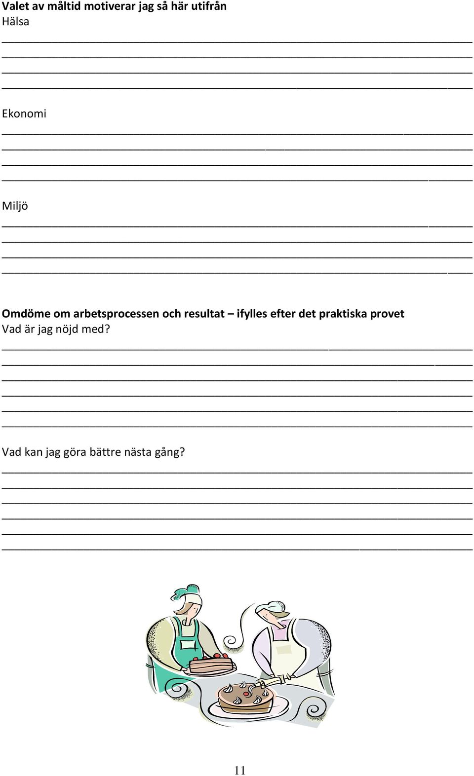 resultat ifylles efter det praktiska provet Vad