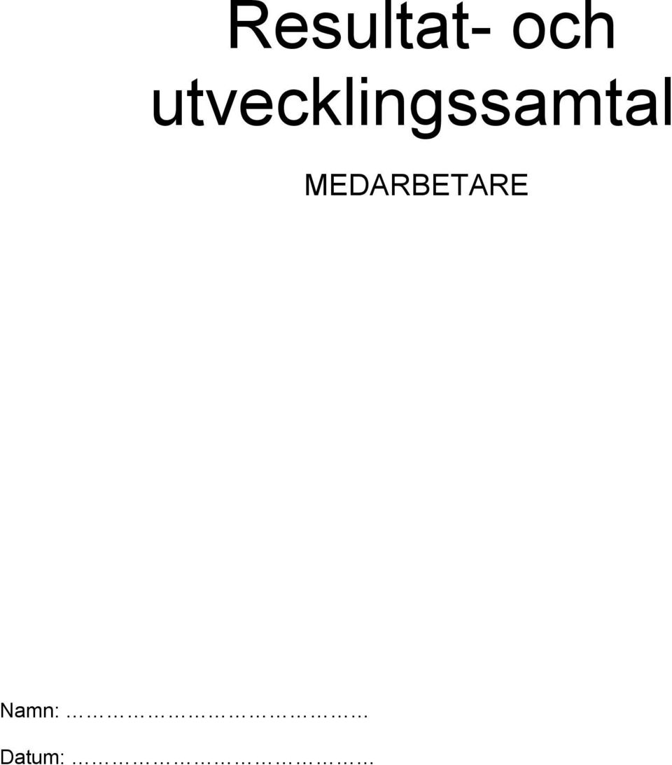 utvecklingssamtal