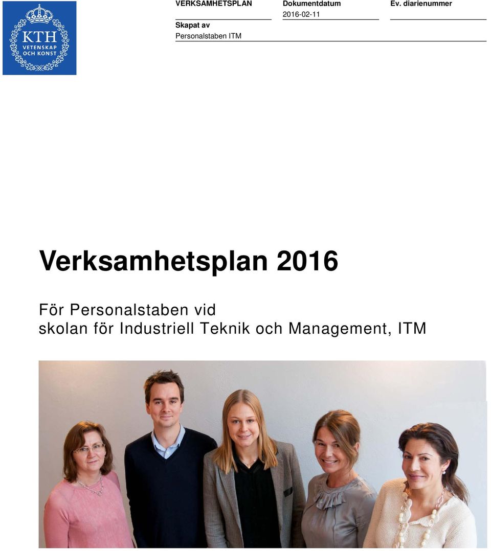 Verksamhetsplan 2016 För