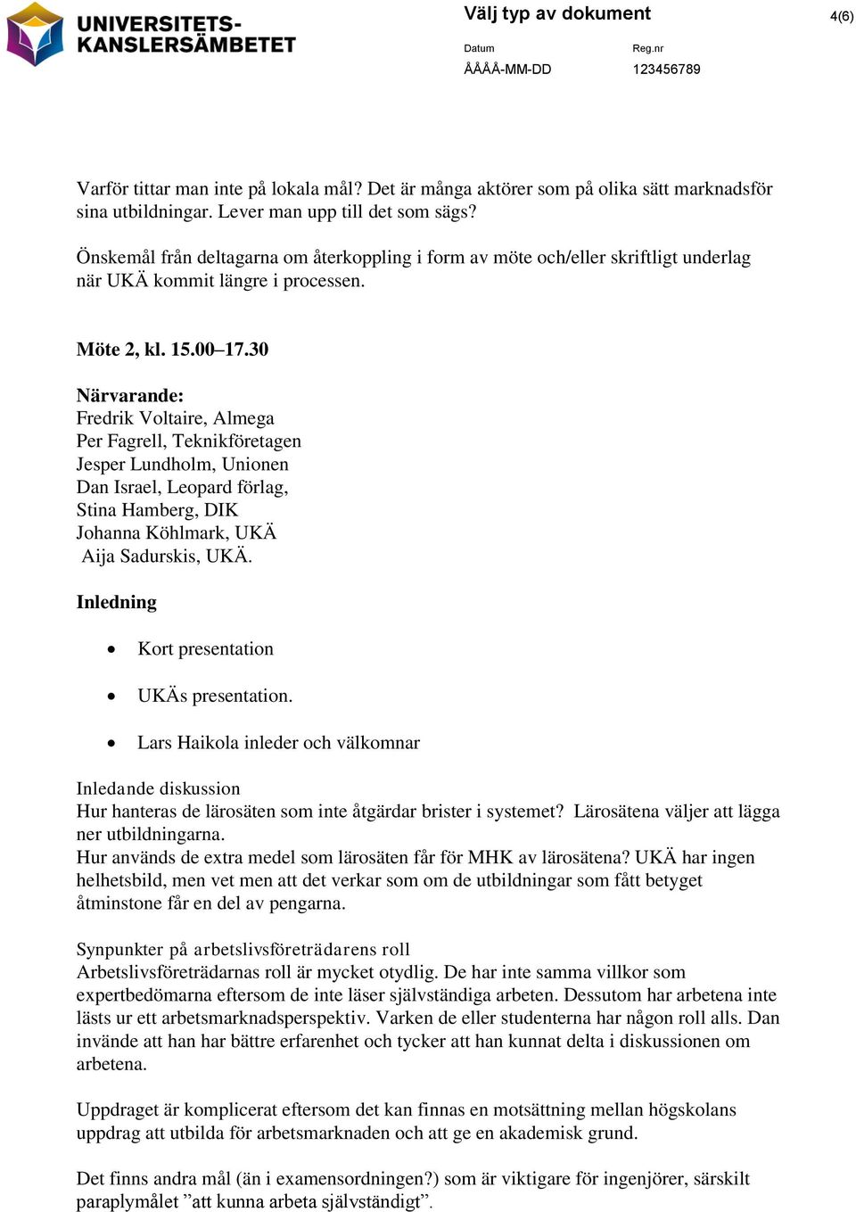 Arbetslivsrepresentanter dialogseminarium - PDF Gratis nedladdning