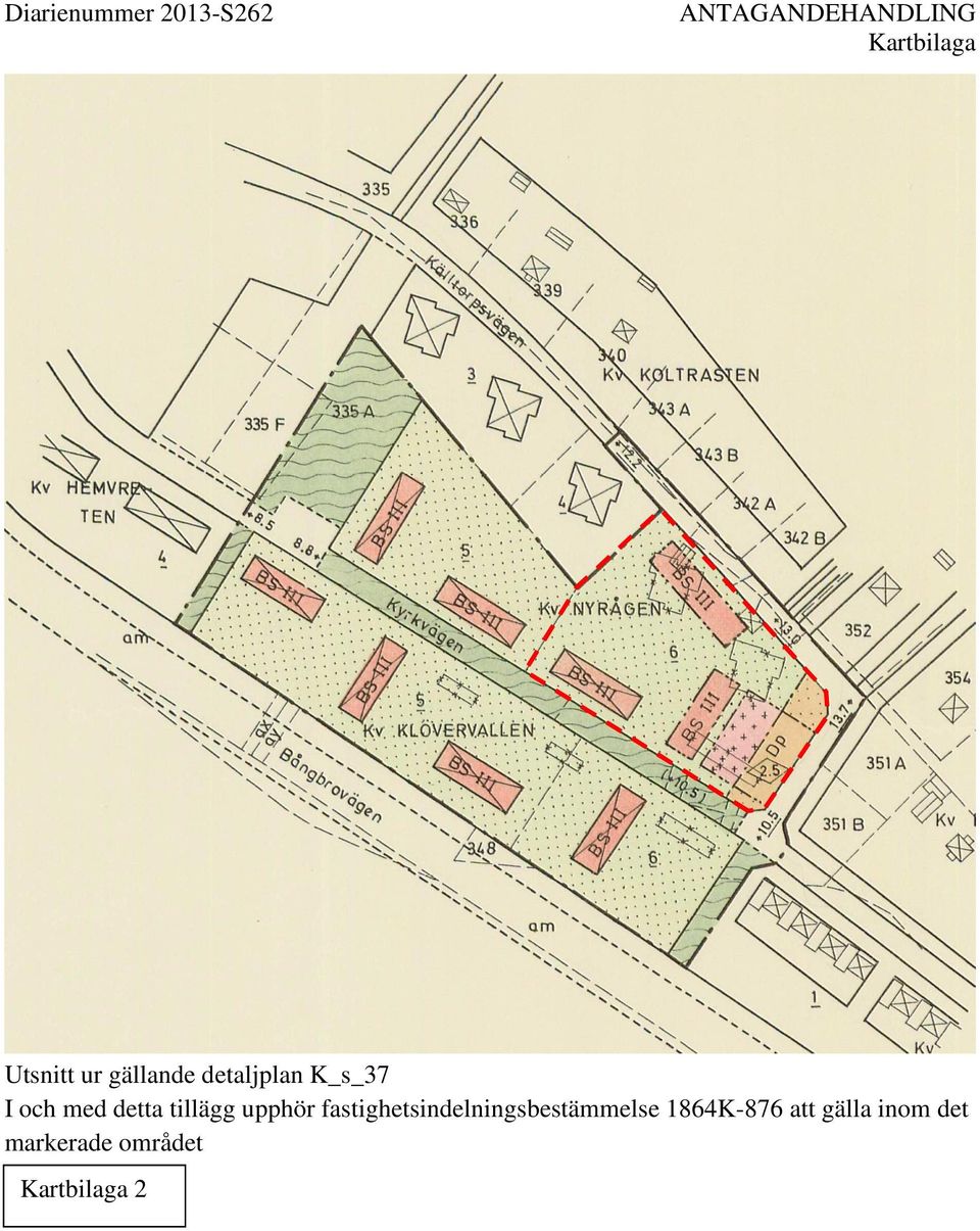 fastighetsindelningsbestämmelse 1864K-876