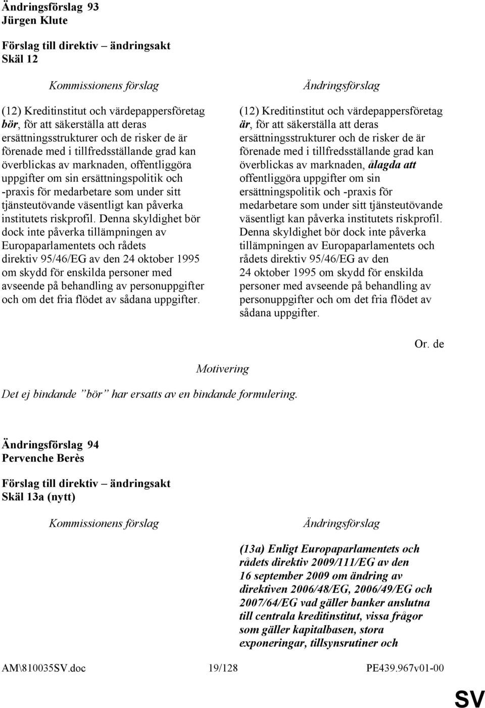 Denna skyldighet bör dock inte påverka tillämpningen av Europaparlamentets och rådets direktiv 95/46/EG av den 24 oktober 1995 om skydd för enskilda personer med avseende på behandling av