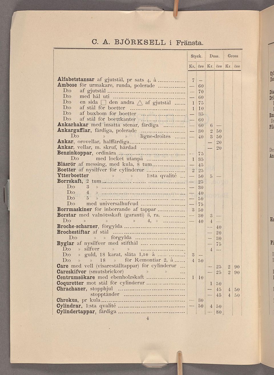 G C G 8 8 karat, stfthå säta a,0 Remontar (vsarestätappar) (smutsbrckor) Goquretter G tappar å, ra (garant) 4, ve Careskfvor 3 U gyda nysfver UPO gyda Brestftar U!