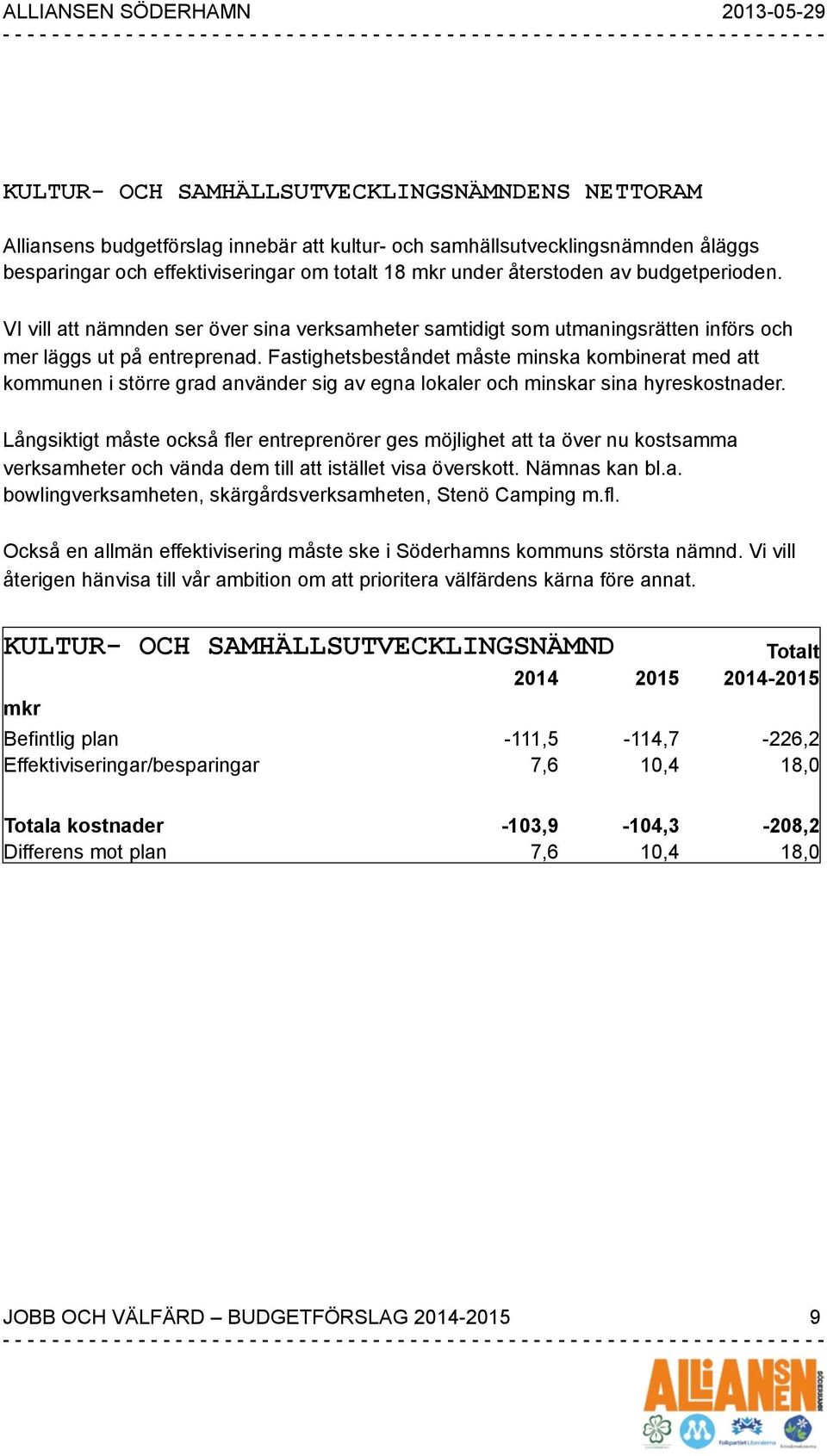 Fastighetsbeståndet måste minska kombinerat med att kommunen i större grad använder sig av egna lokaler och minskar sina hyreskostnader.