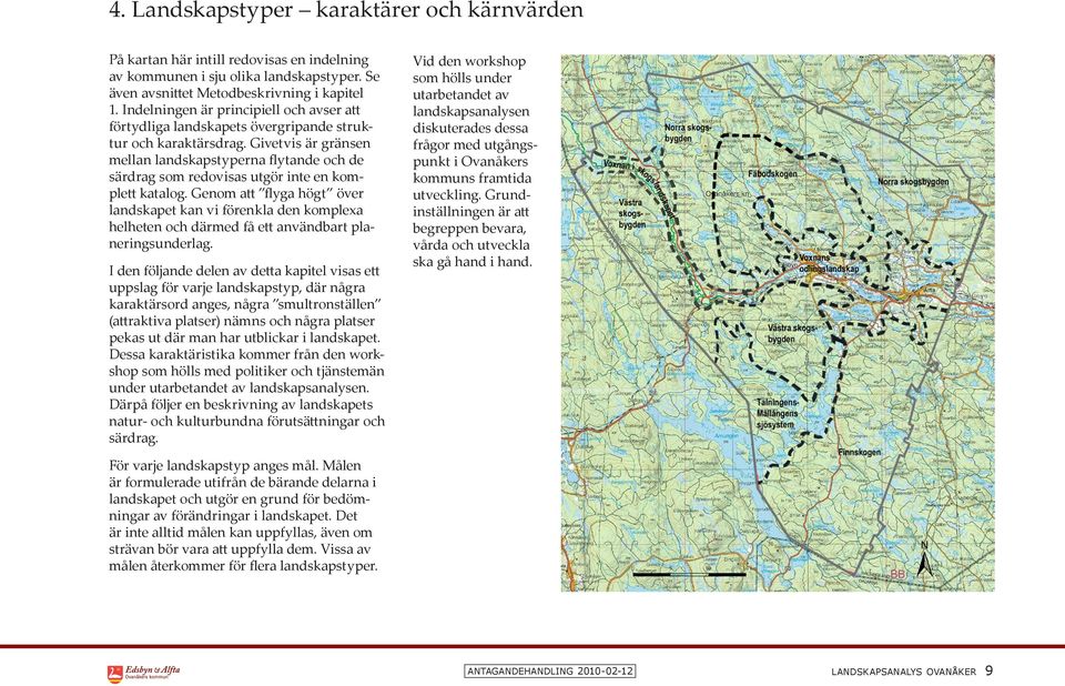 Givetvis är gränsen mellan landskapstyperna flytande och de särdrag som redovisas utgör inte en komplett katalog.