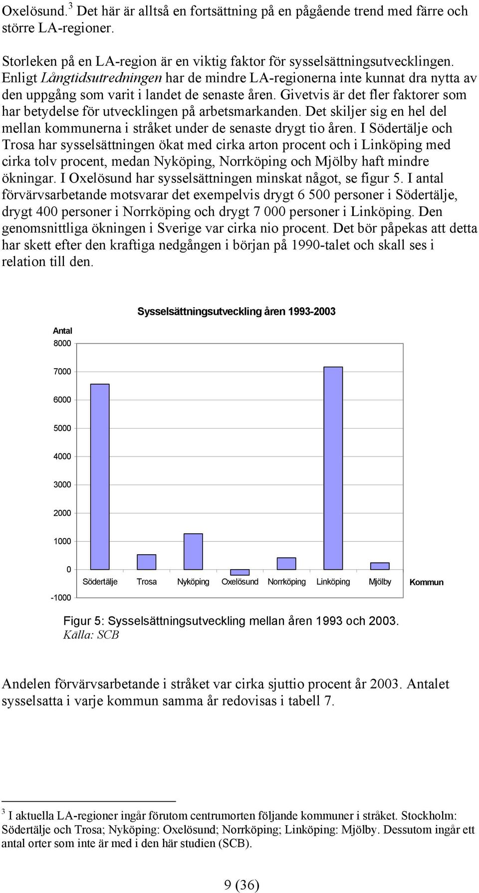 Givetvis är det fler faktorer som har betydelse för utvecklingen på arbetsmarkanden. Det skiljer sig en hel del mellan kommunerna i stråket under de senaste drygt tio åren.