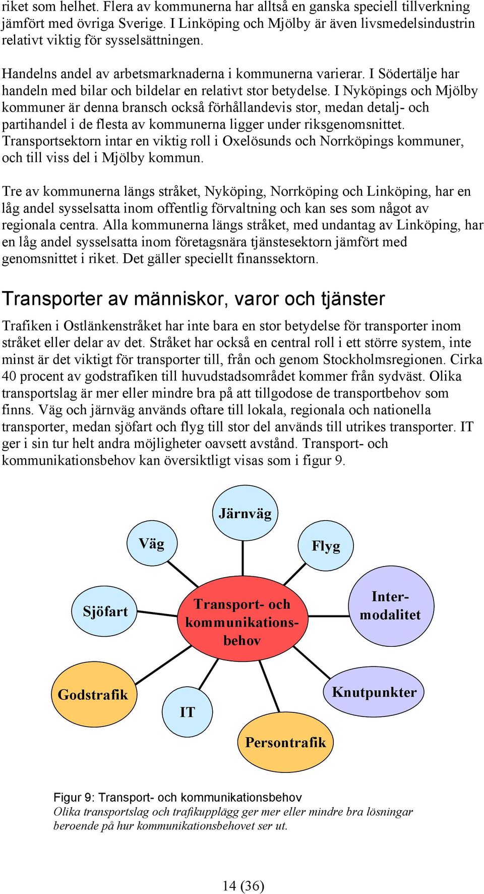 I Nyköpings och Mjölby kommuner är denna bransch också förhållandevis stor, medan detalj- och partihandel i de flesta av kommunerna ligger under riksgenomsnittet.