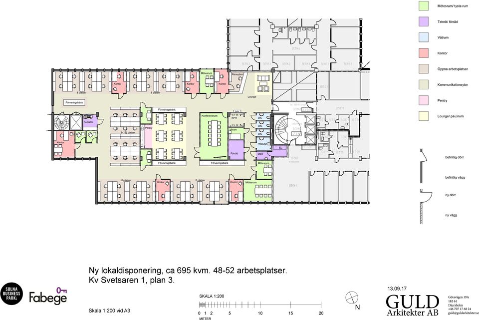 3C072 3C071 3C077 3C073 3C074 3C078 Lounge/ pausrum K/F Förråd RWC/D Städ Mötesrum EL 3C061 KORRIDOR EL 3C076 3C075 3C079 befintlig dörr Mötesrum 3B061
